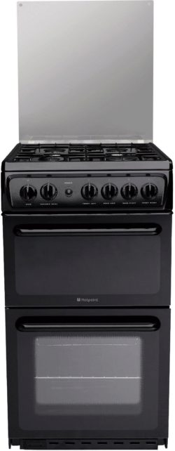 Hotpoint HAGL51K Twin Gas Cooker - Black